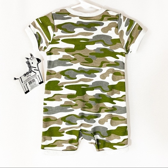NWT CJP Baby Boy’s Camo Zebra Romper - Picture 5 of 5